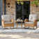 Gaetanino Wicker Rattan Outdoor Rocking Chair Set with Side Table (2 chairs and 1 side table)