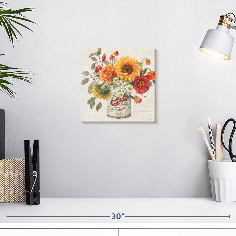 Harnek automne en fleurs III, H 10 po x l 10 po