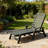 Durable Patio Lounge Chairs, Grey Hdpe Chaise With Adjustable Backrest For Relaxation