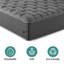 Matelas hybride matelassé 13 po avec housse qui évacue l'humidité et mousse viscoélastique imprégnée de gel haute densité pour un confort ultime dans une boîte-563925481