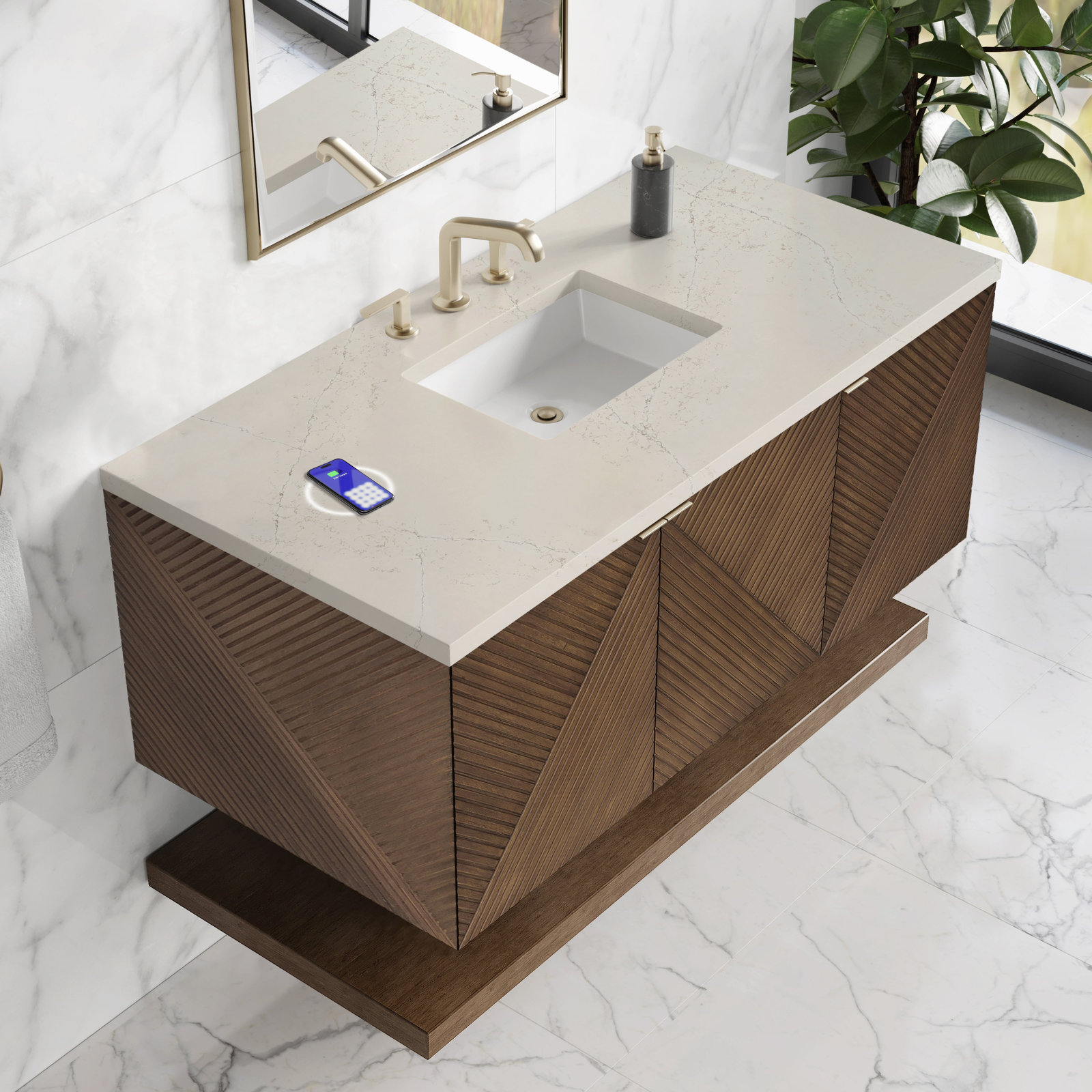 Marcello 48" Acacia Single Bathroom Vanity, Siberian
