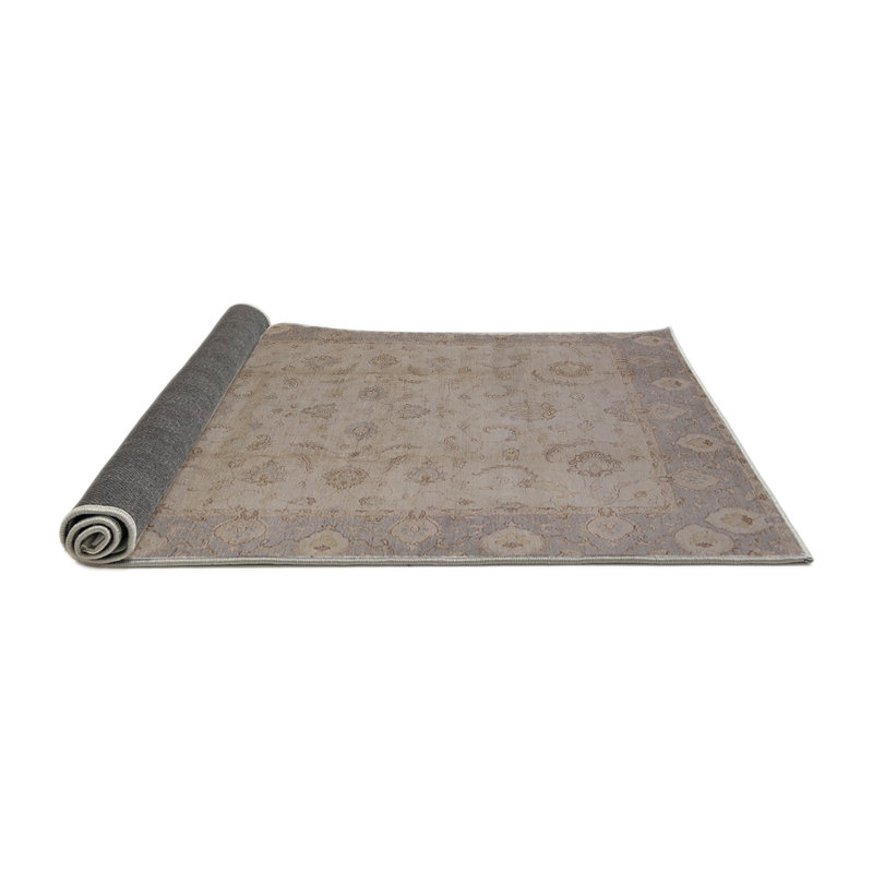 Tapis beige / bleu Malti, Rond 7 pi