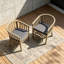 Ensemble de chaises d'extérieur en bois avec coussins-129028101