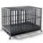 48 Inch Heavy Duty Dog Crate for High Anxiety Large Dogs,2026 Ultimate Escape Proof Base Plate,Steel Dog Kennel/Max Load Capacity 300lbs/Double Door with Wheels
