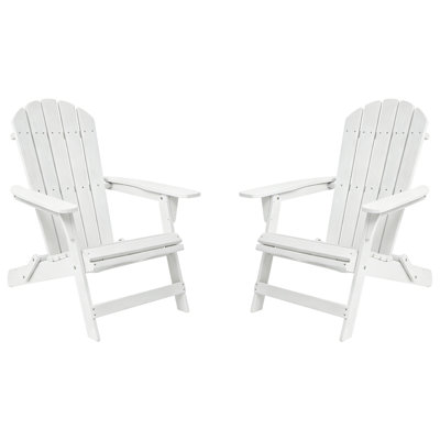 Chaise Adirondack pliante en bois massif, chaise longue de patio en grain de bois gaufré, double couche résistante aux intempéries, semi-pré-assemblée pour la cour de jardin