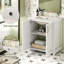 Ensemble de meuble-lavabo 30 po avec rangement caché - Lavabo en céramique et structure en bois massif - Armoire autoportante avec tiroir dissimulé