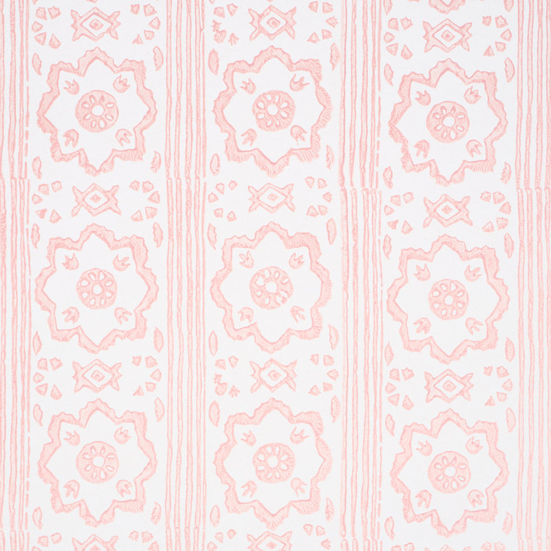 Sunda Hand Blocked Print Wallpaper, Blush