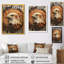 Tête d'aigle Uptal sur une glissoire en bois III - impressions sur toile d'aigle-8890832-8890859-8890853