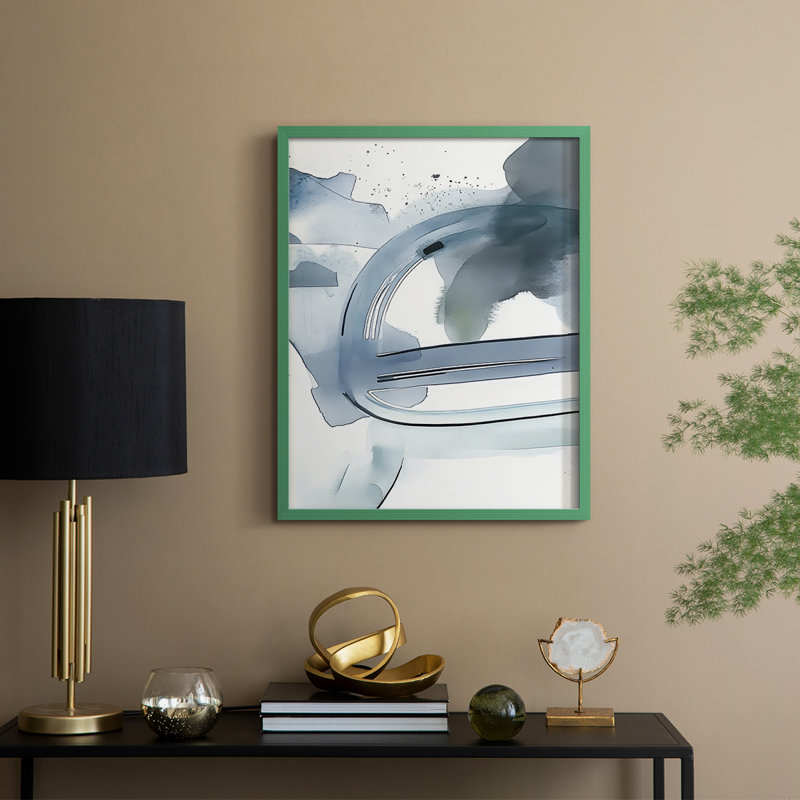 Reproduction encadrée ABSTRACT Series DCCXI - bois massif, H 11 po x l 9 po, Vert