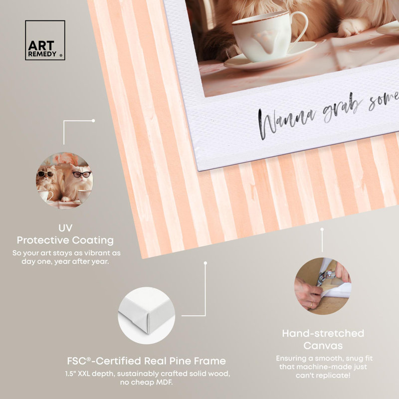 «Coffee Date», impression sur toile pour enfants par Art Remedy, H 30 po x l 30 po x P 1,5 po, Toile tendue