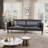 Futon Sofa Bed, 75-Inch Modern Faux Leather Convertible Couch, Mid-Century Loveseat for Small Space, Living Room, Bedroom