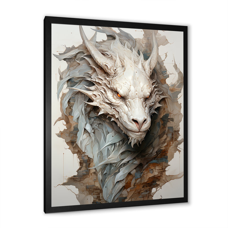 Dragon S Enchanted Realm sur impression sur toile, Cadre simple noir, H 32 po x l 24 po x P 1 po
