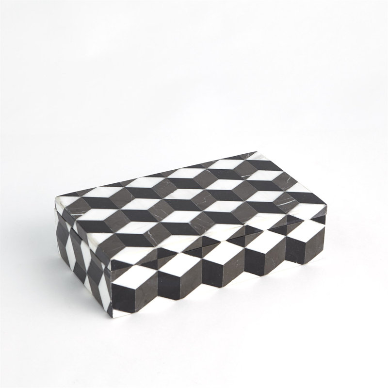 Escher Marble Box-Lg, 2.5" H x 9" W x 5.25" D 