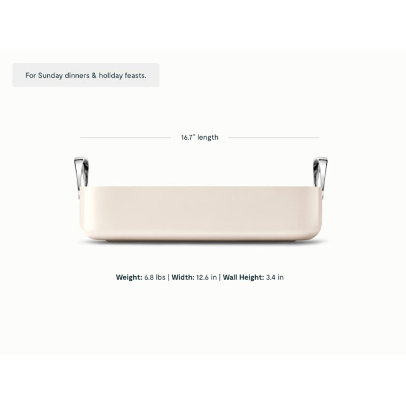 Caraway Roasting Pan W/ Rack, Cream