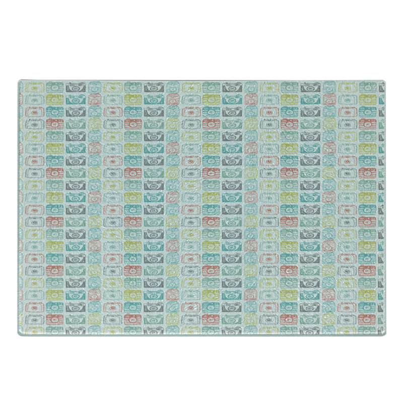 Multicolore planche à découper en verre trempé Ambesonne