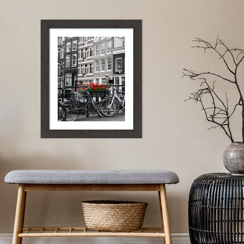 Cadre photo simple Taquia, 20 po x 24 po, Brun/jaune