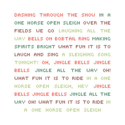 Tapisserie en polyester Jingle Bells