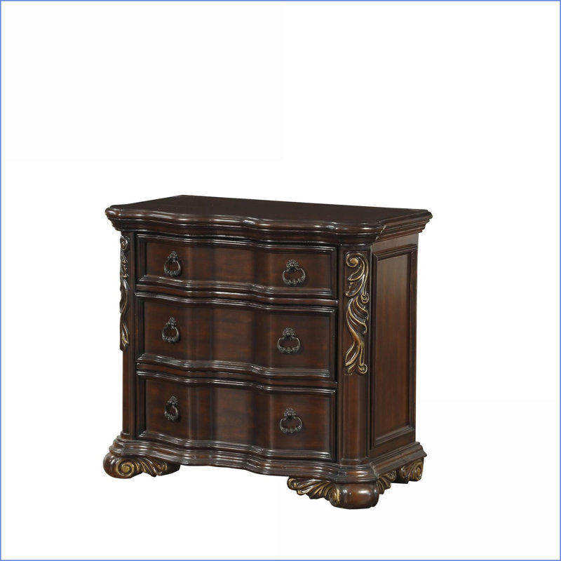 Table de chevet 3 tiroirs Traditional