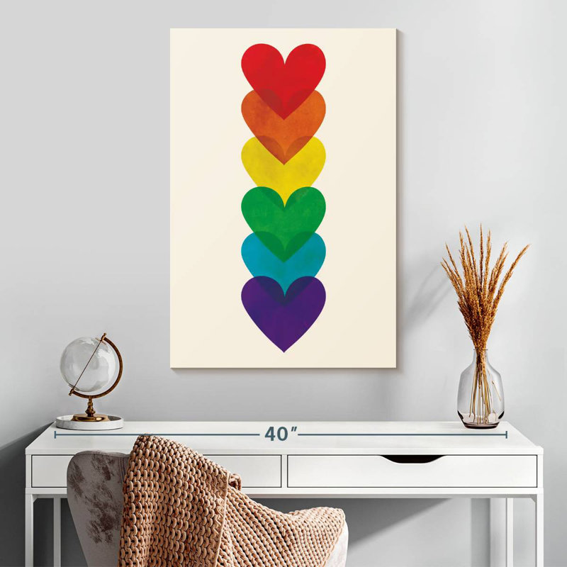 Khyia Rainbow Hearts Stack, 30" H x 20" W