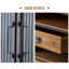 Buffet en bois massif noir et brun