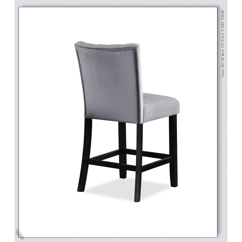Ensemble de salle à manger 6 pièces à hauteur de comptoir contemporain avec table en faux marbre, chaises rembourrées et banc, idéal pour les cuisines et les salles à manger modernes