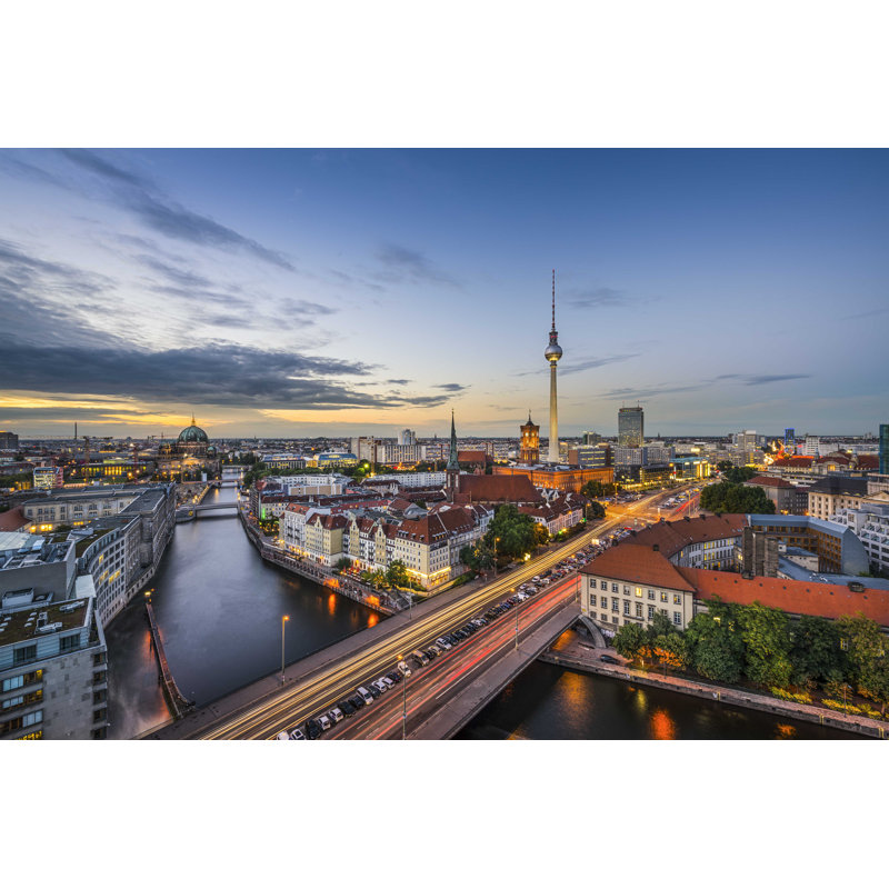 Berlin, Allemagne, horizon, photographie sur toile tendue, H 24 po x l 36 po