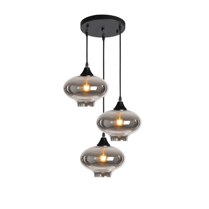 Beacon 3 - Light Cluster Pendant, Smoke, Black