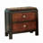 1Pc Nightstand Only Transitional Solid Wood 2-Drawers Square Chrome Knobs Multitone Unique Nightstand