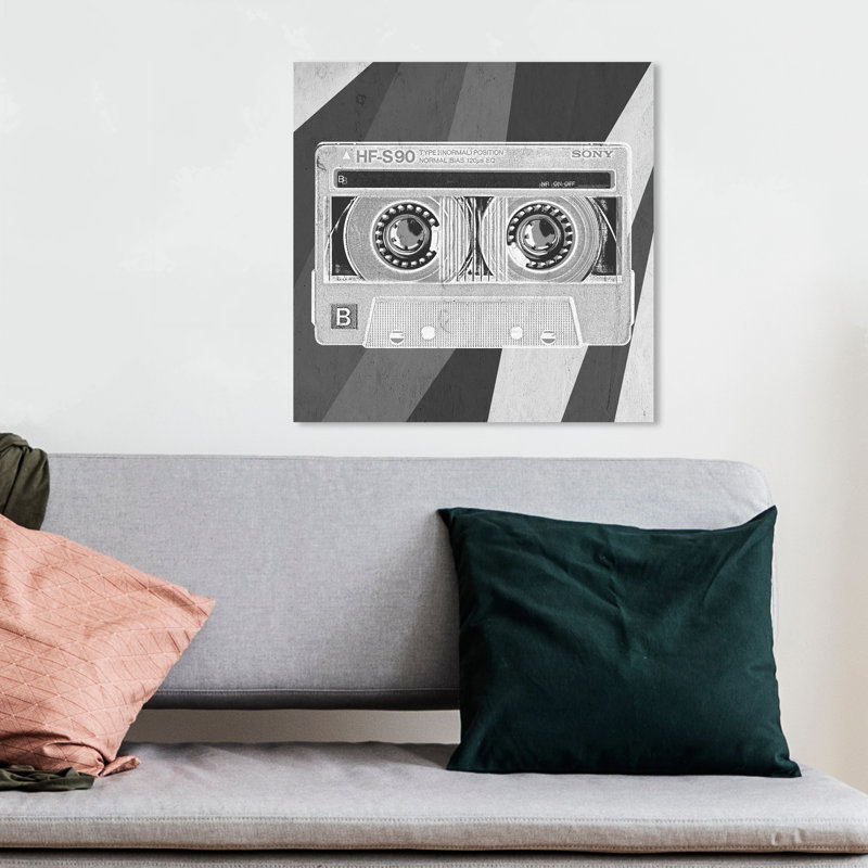 My Mixtape Music Notes - Print, Toile tendue, H 12 po x l 12 po