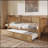 Traditional Rattan Daybed with Trundle, Ideal for Limited Space and Guest Rooms, No Box Spring Needed,-1955715460-1955715458