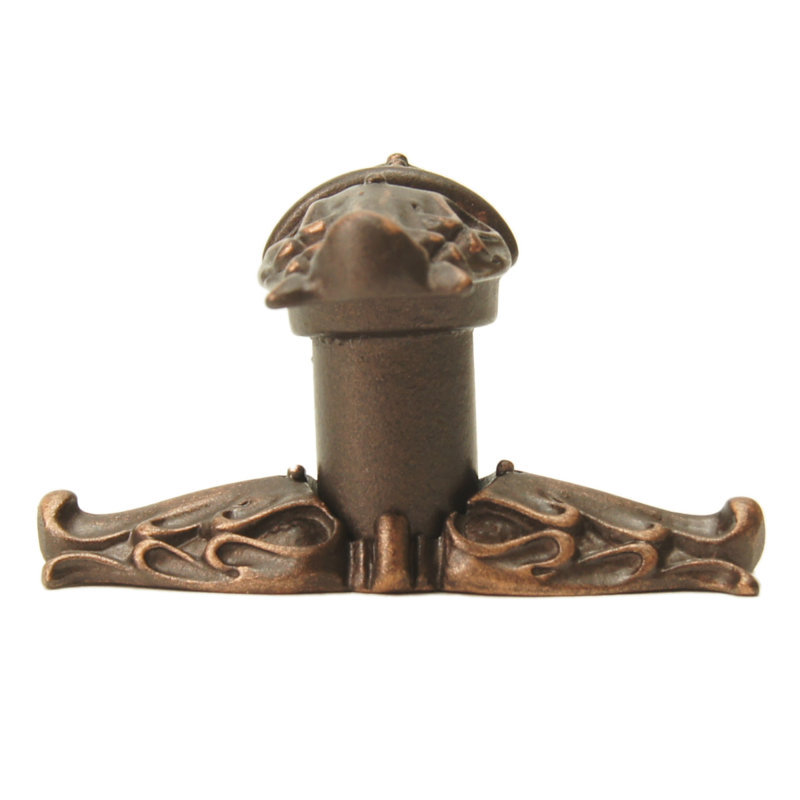 Carpe Diem 836839-22 Acanthus Oil Rub Bronze leave large knob w/ rope small back plate Romanesque style   in Oil Rub Bronze