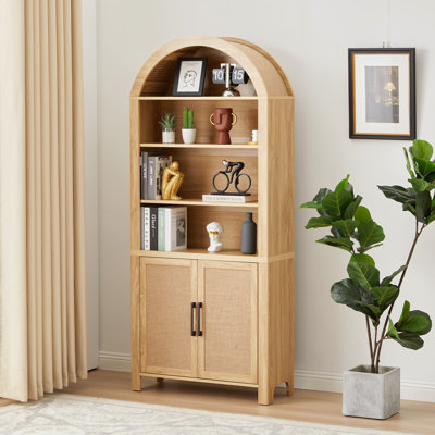 Aterion 70.9" Arched Storage Bookcase