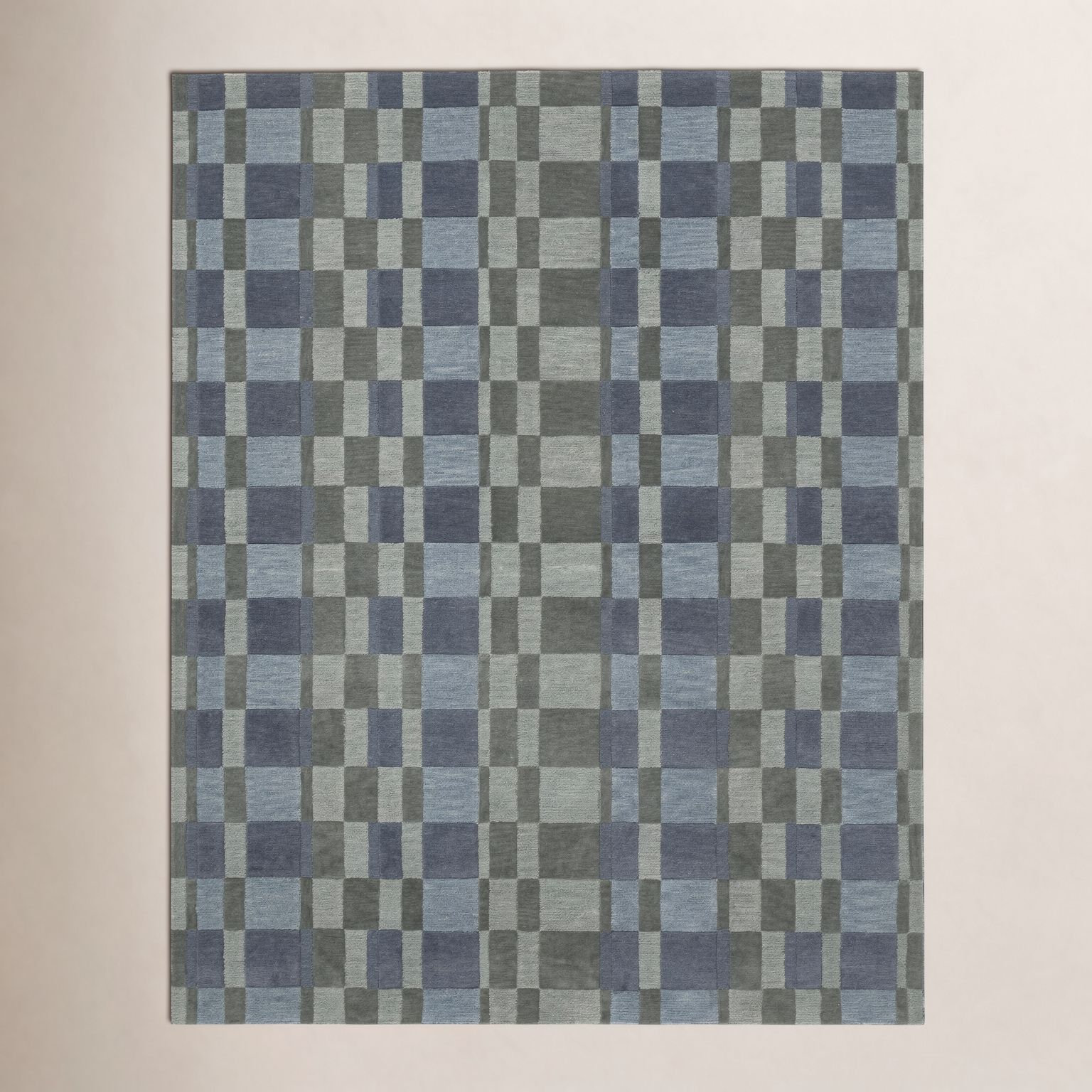 Gemo Hand Tufted Wool Indoor Rug, Rectangle 8'9" x 11'9"