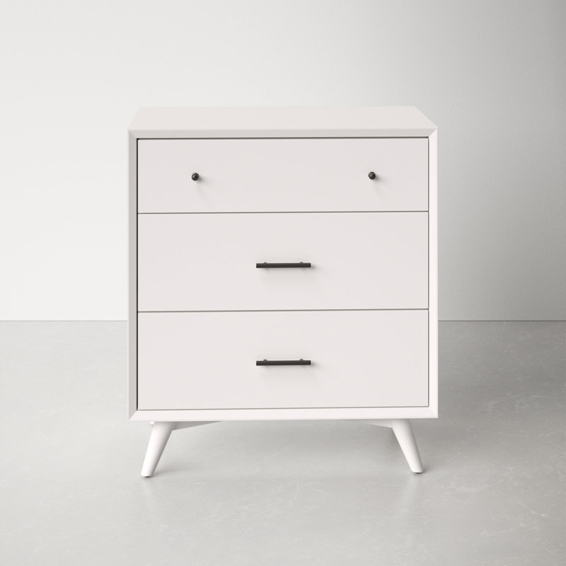 Williams 32'' W 3-Drawer Vertical Mahogany Chest , White