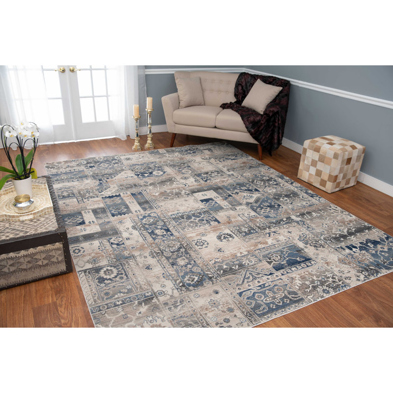 Morvant Patchwork Indoor Rug, Rectangle 5'3" x 7'10"