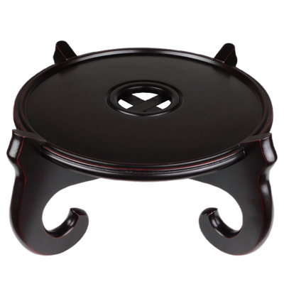 Black Chinese Fish Bowl Planter Stand