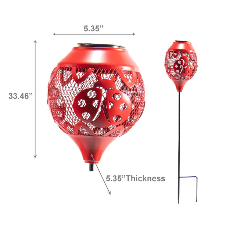 Led coccinelle à énergie solaire, Rouge