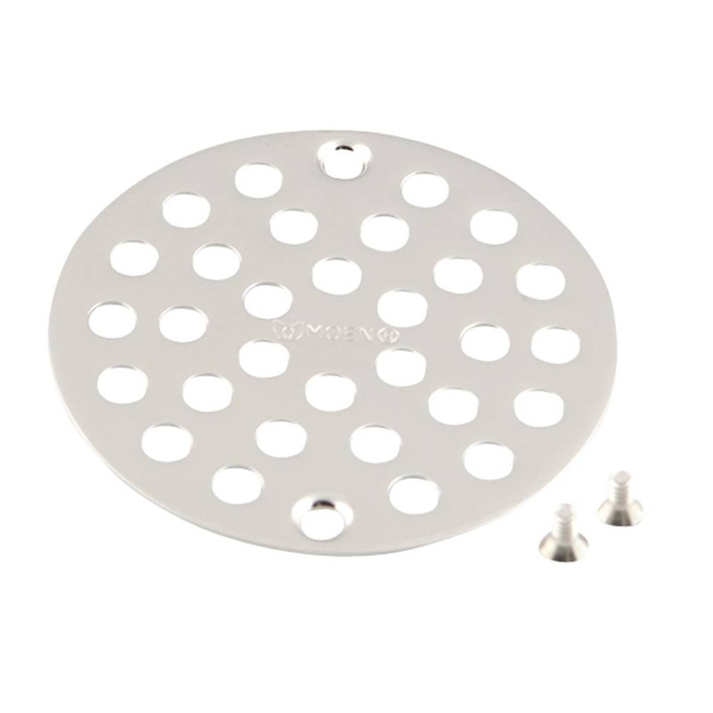 Moen® 4" Grid Shower Drain, Polished Nickel