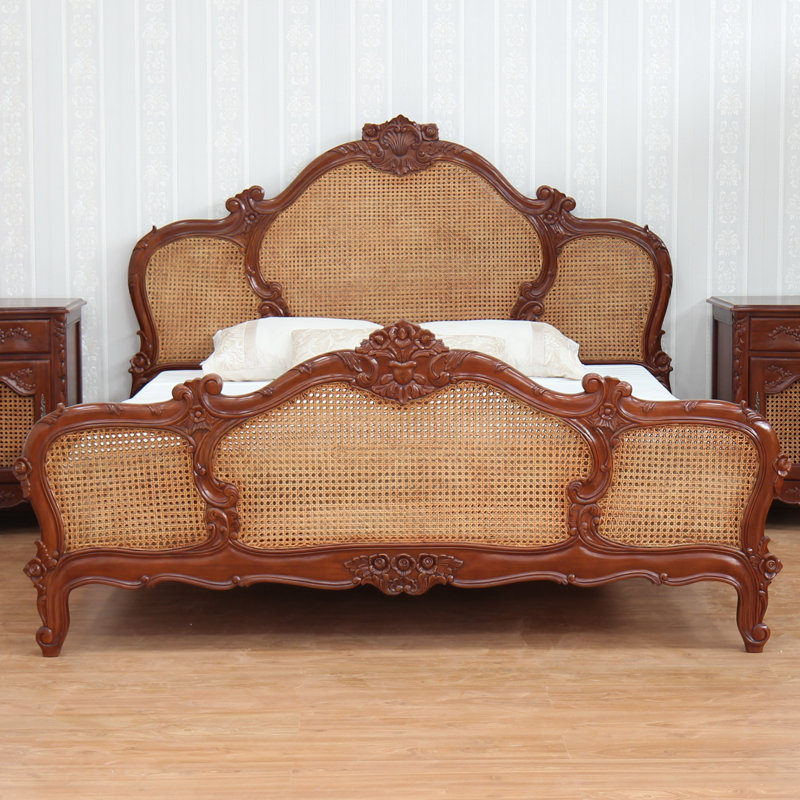 Lecanuet Solid Wood Bed, Wax Polish, Super King (6')
