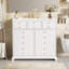 Meuble-lavabo de 36 pouces avec lavabo en céramique, rangement spacieux et design élégant pour les salles de bain modernes