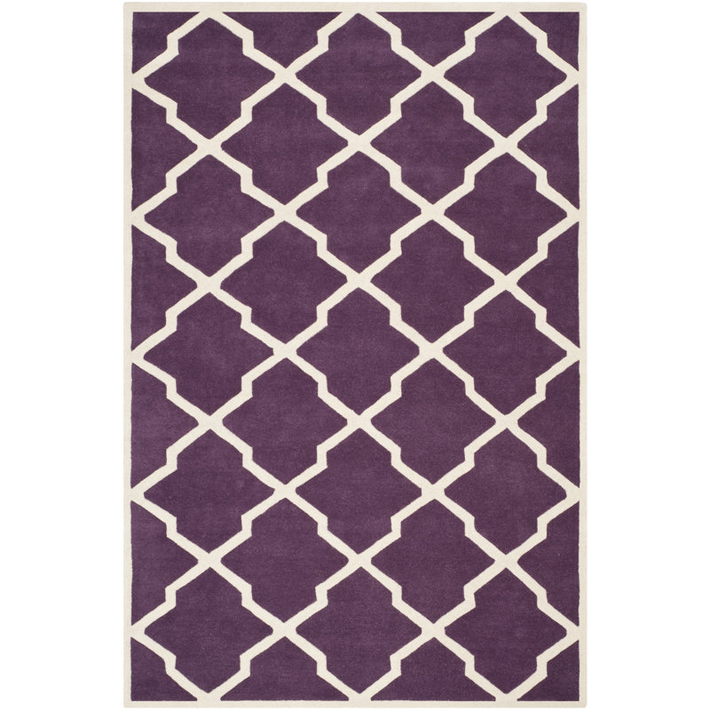 Phillipsdale Geometric Wool Hand Woven Area Rug, Rectangle 152 x 244 cm