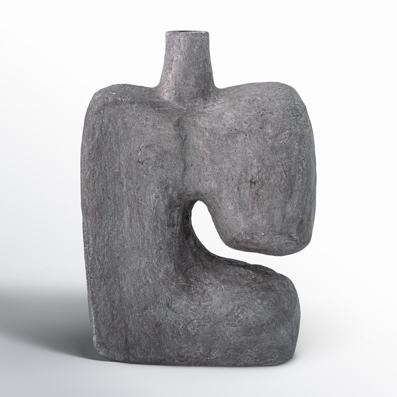 Amador Paper Mache Table Vase, Gray