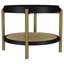Table de bout ronde avec tablette de rangement Cirilla - noir-111468338