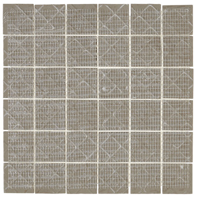 Haut Monde 2" x 2" Ceramic Mosaic Tile in Nobility White