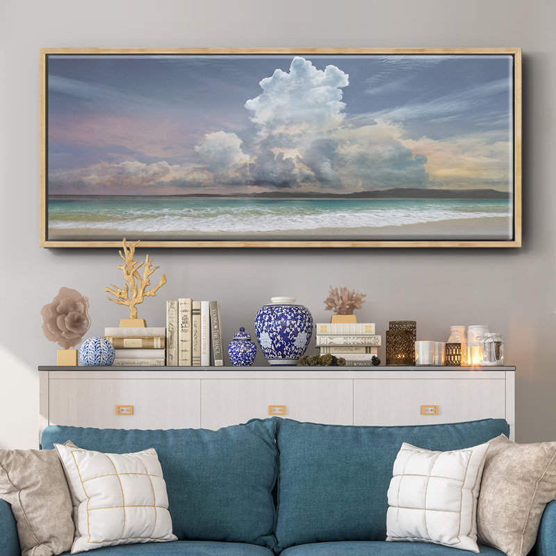 Morning Shower- Framed Canvas, 24" H x 60" W