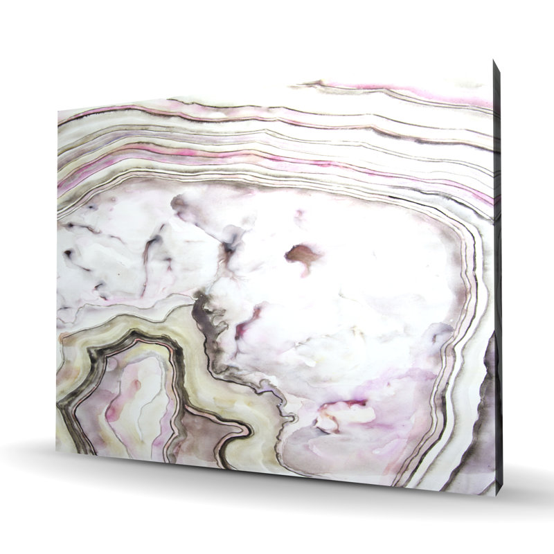 Agate - Toile abstraite minérale pour décoration intérieure élégante