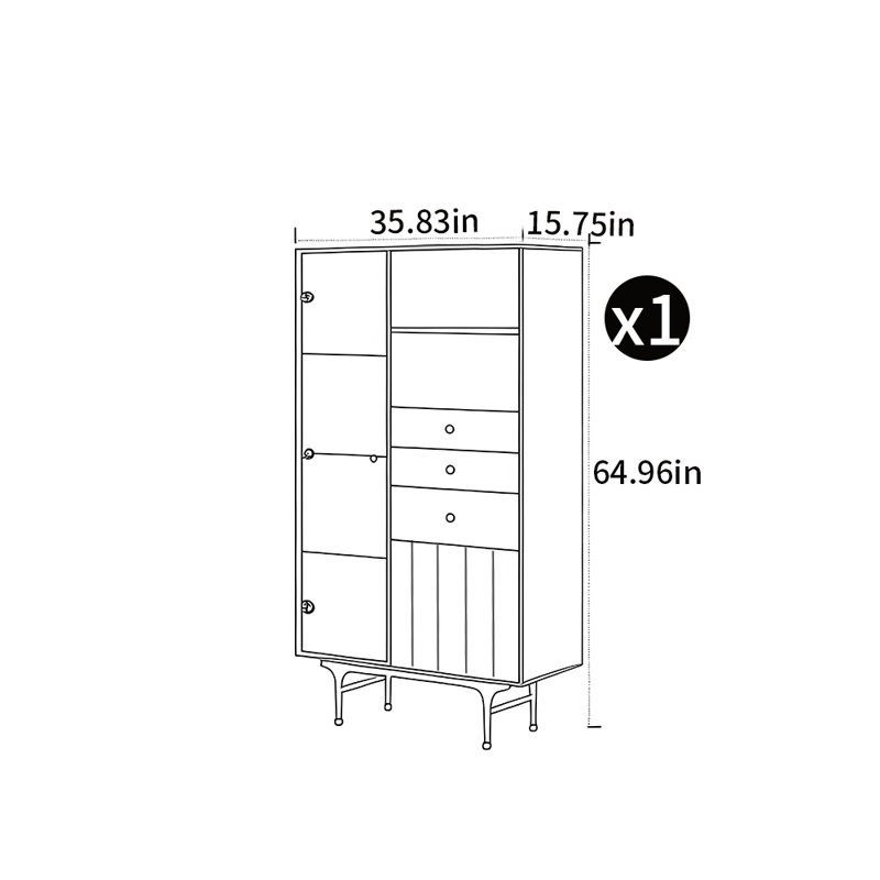 Bibliothèque de style moderne et minimaliste, Burlywood