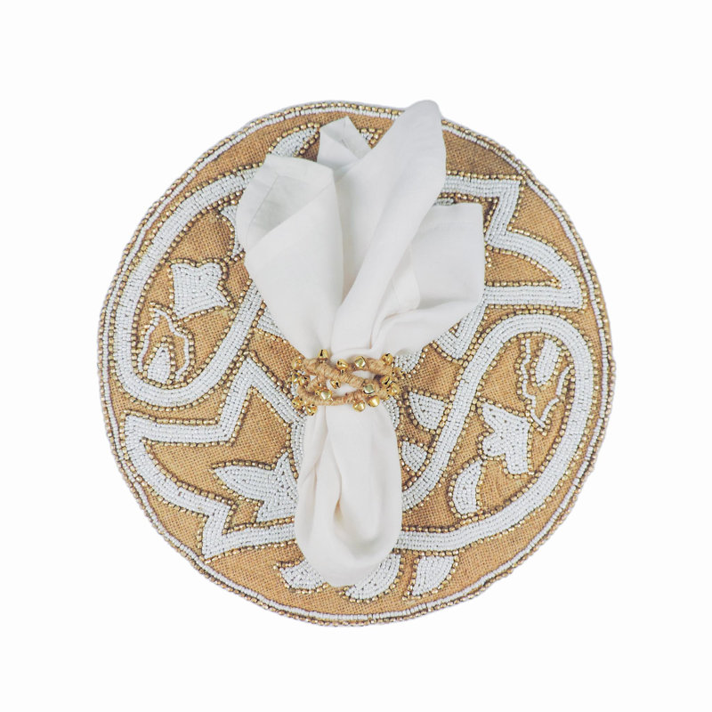 Napperon 14 ", Naturel / blanc