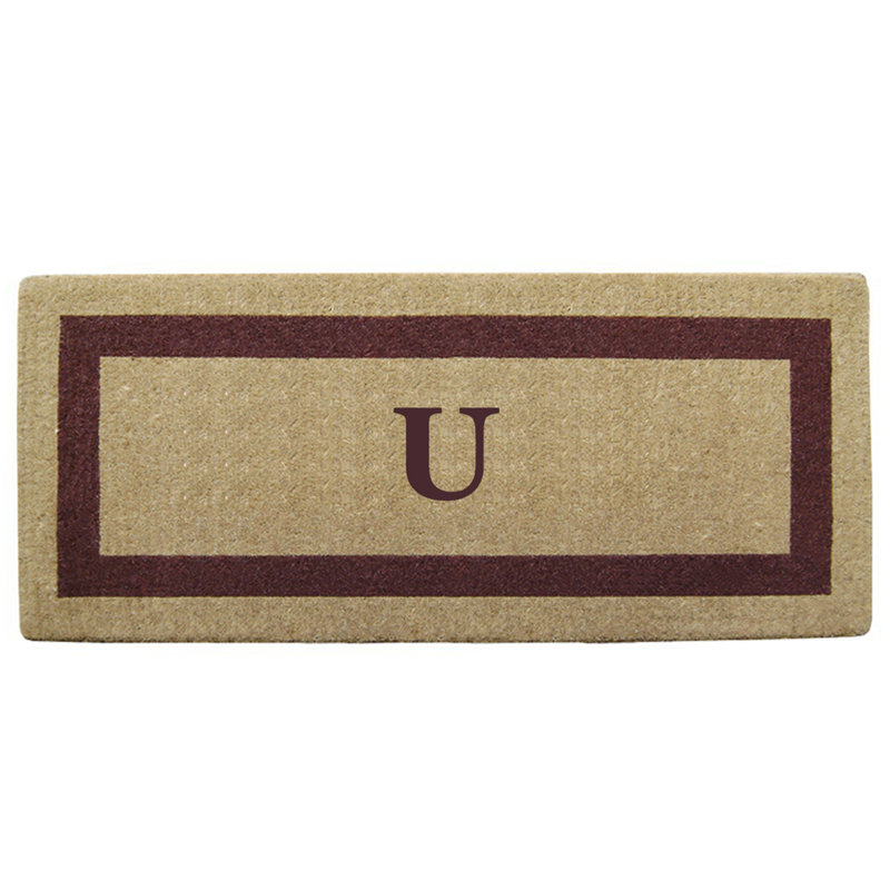 Tapis de porte antidérapant pour l'extérieur, Brun, U, L 22 po x L 36 po