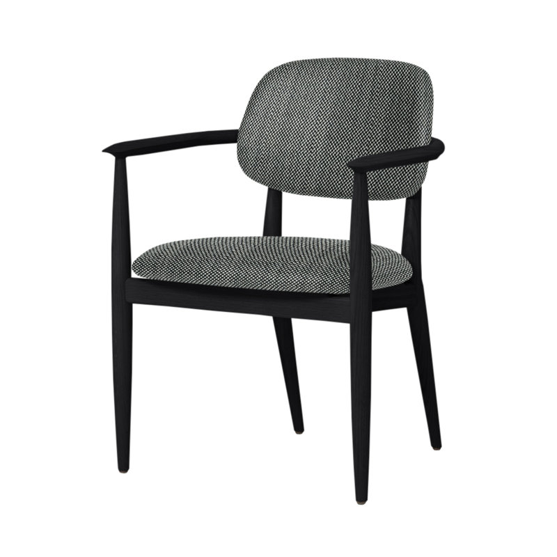 Slow Arm Chair, Onyx Oak, Steelcut Trio 124